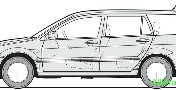 Mitsubishi Lancer Kombi (2007) (Мицубиси Ланcер Комби (2007)) - чертежи (рисунки) автомобиля